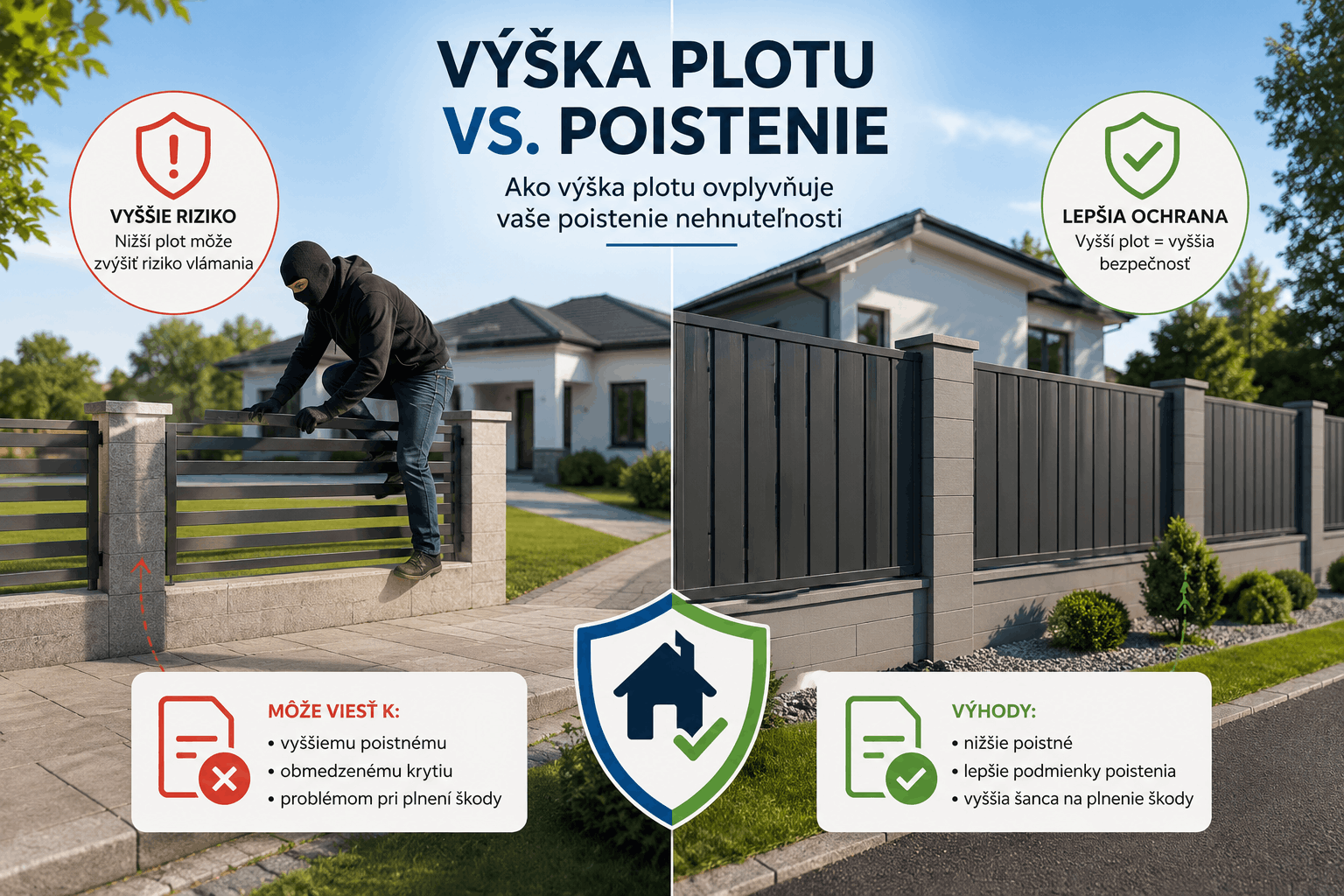 Výška plotu vs. poistenie