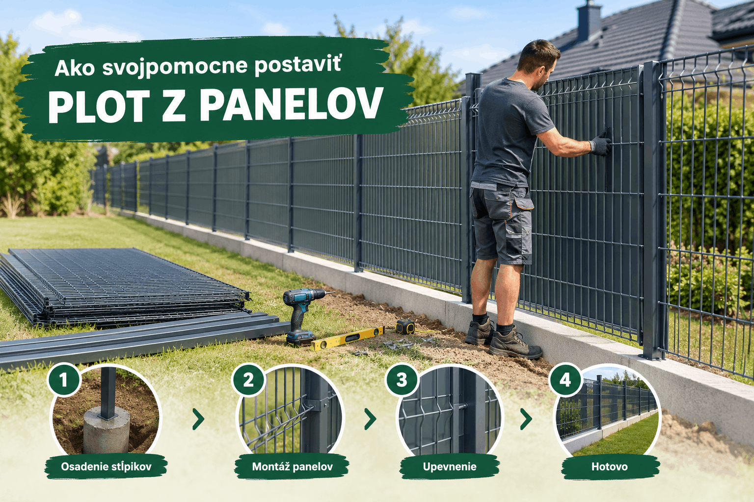 Ako svojpomocne postaviť plot z panelov